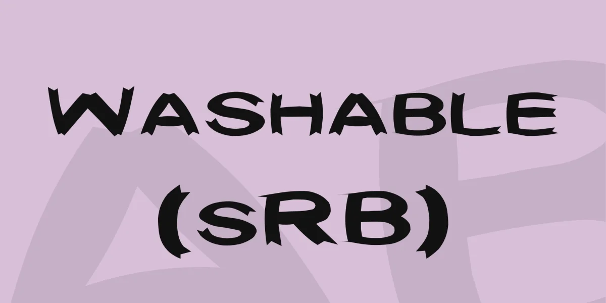 Washable (sRB) Font