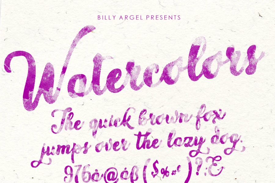 WATERCOLORS PERSONAL USE Font Family preview 2
