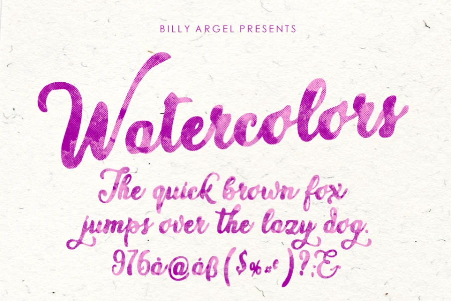 WATERCOLORS PERSONAL USE Font Family preview 4