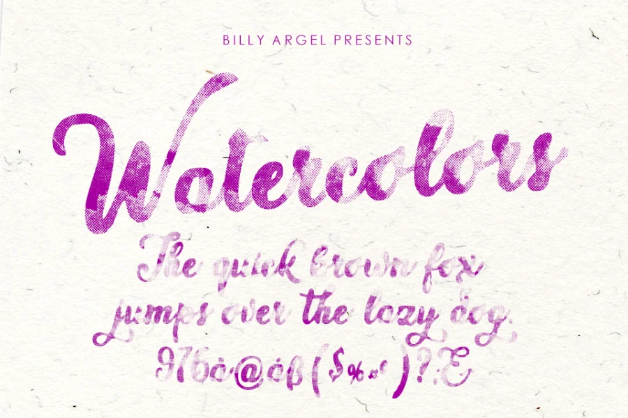 WATERCOLORS PERSONAL USE Font Family preview 5