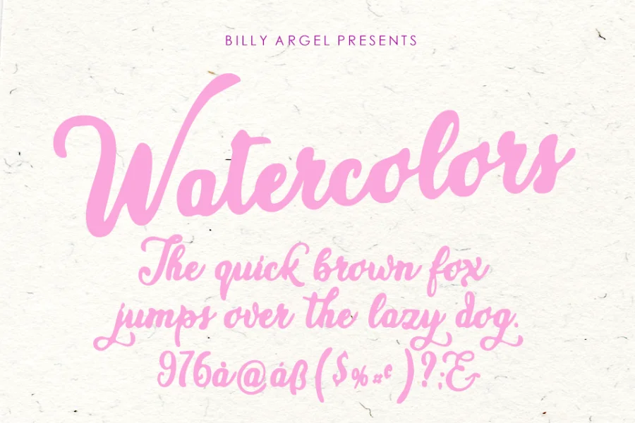 WATERCOLORS PERSONAL USE Font Family preview 6