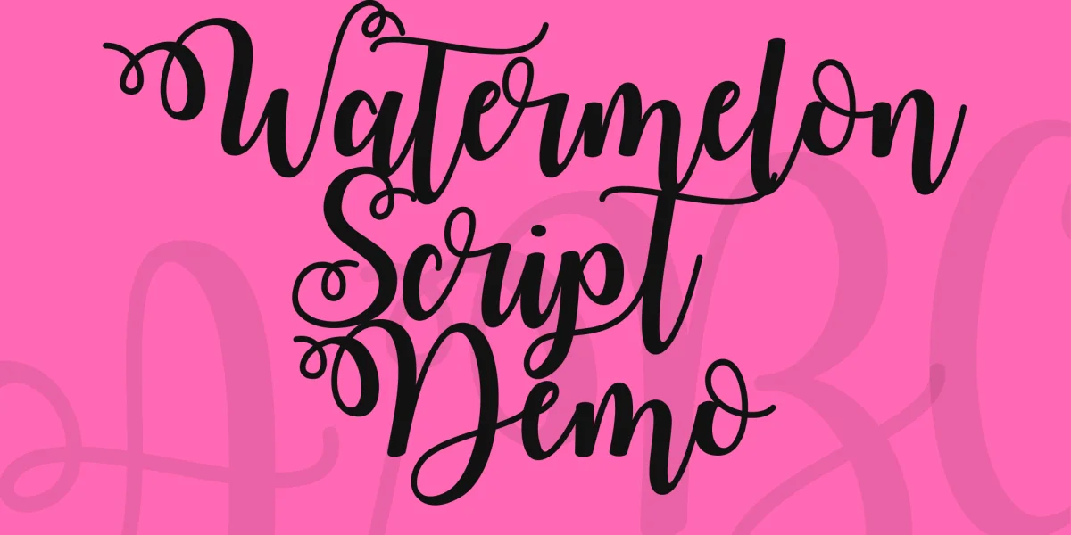 Watermelon Script Demo Font preview 4