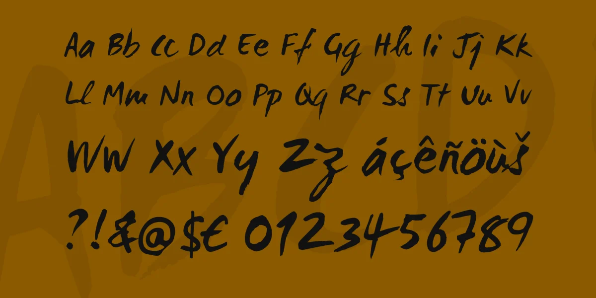 WC Mano Negra Bta Font preview 4