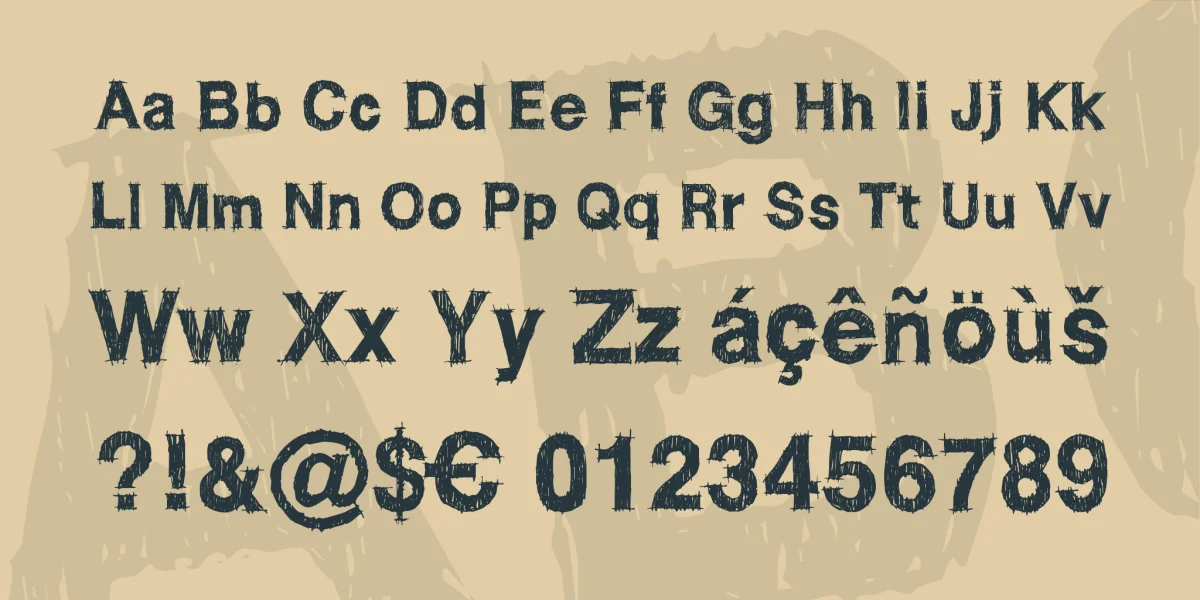 WC ROUGHTRAD Bta Font preview 3