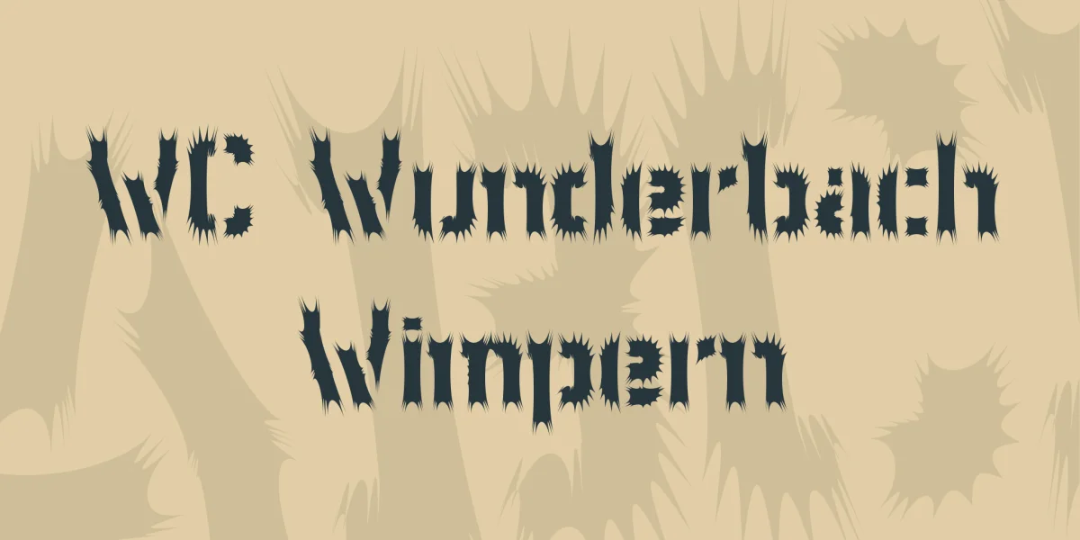 WC Wunderbach Wimpern Font