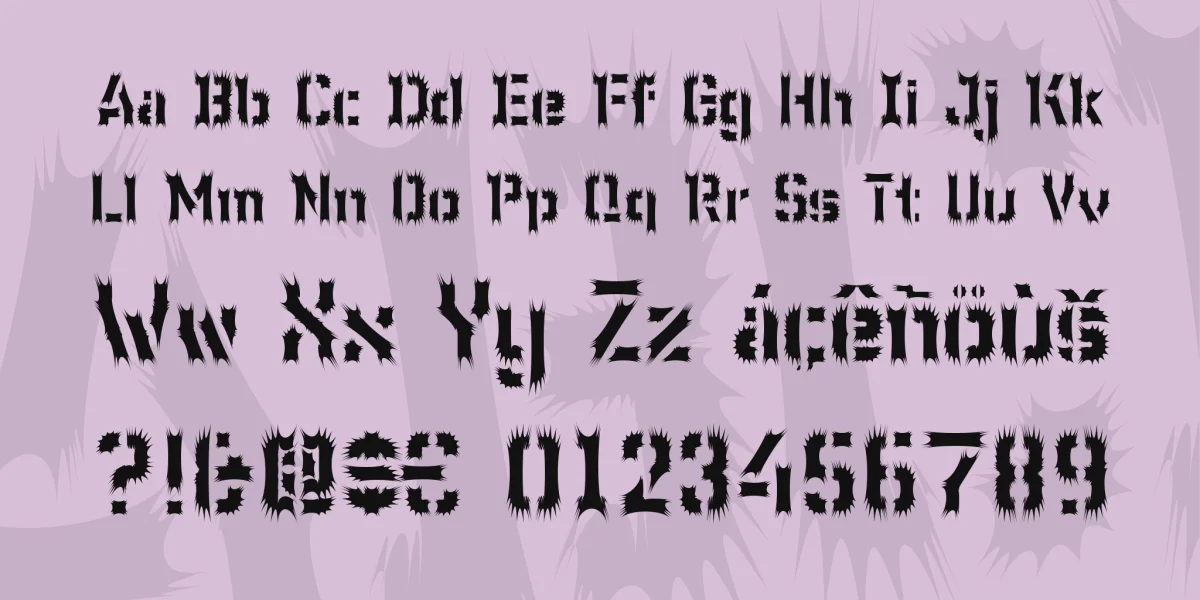 WC Wunderbach Wimpern Font preview 2