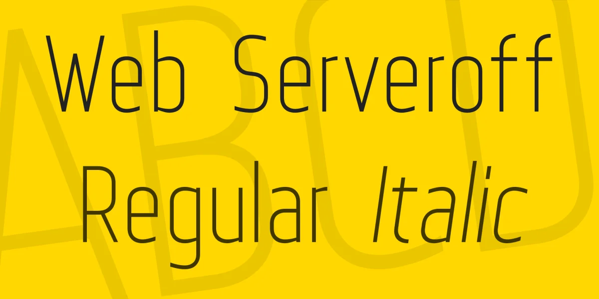 Web Serveroff Font Family preview 3