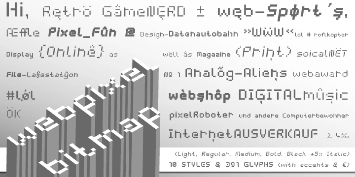 webpixel bitmap Font Family