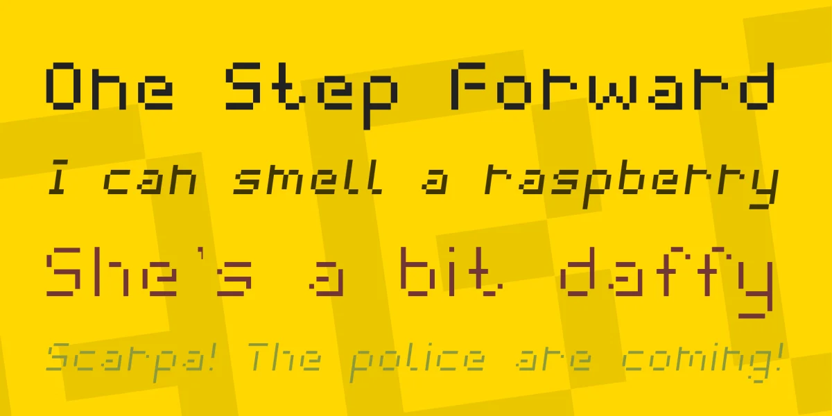 webpixel bitmap Font Family preview 2