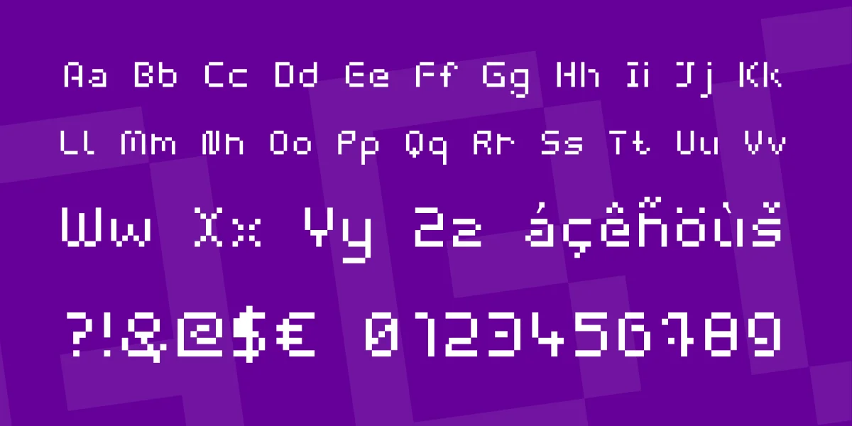 webpixel bitmap Font Family preview 4