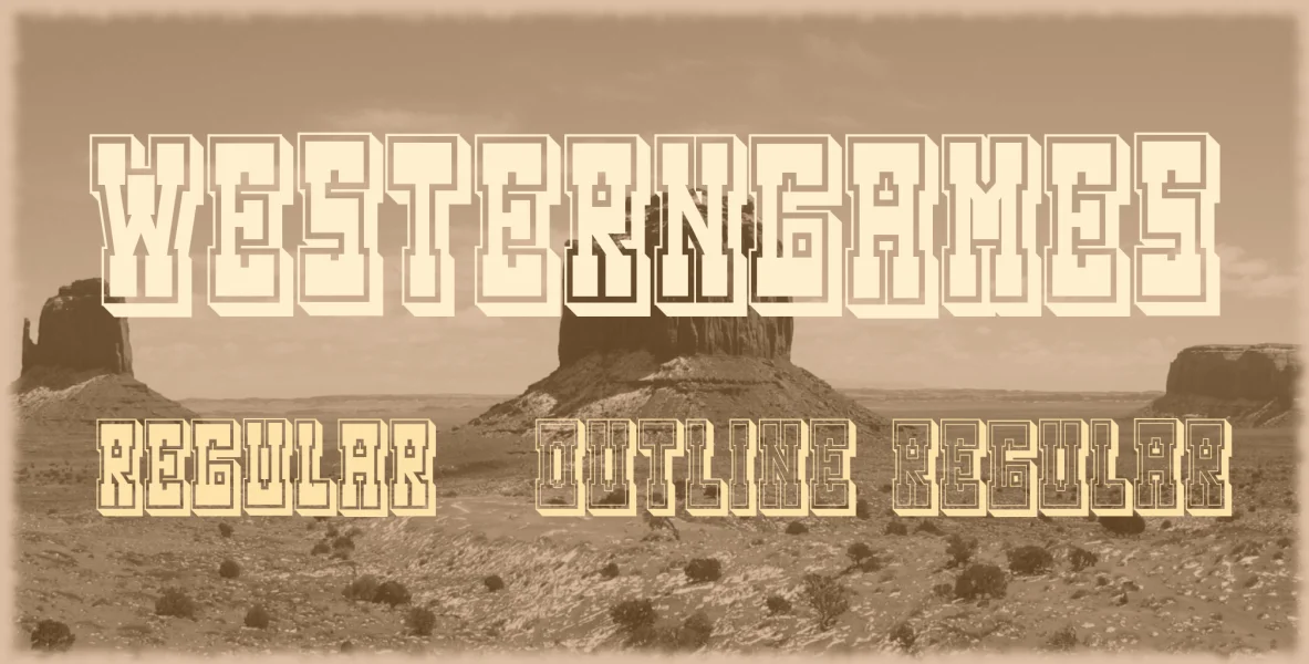 Westerngames Font Family preview 3