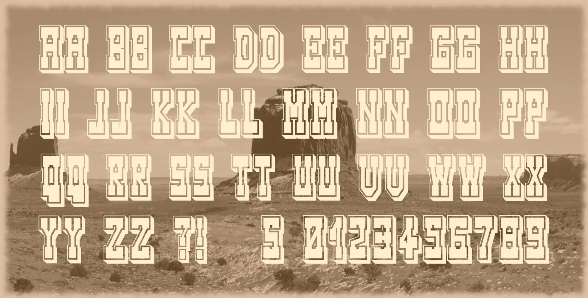 Westerngames Font Family preview 5