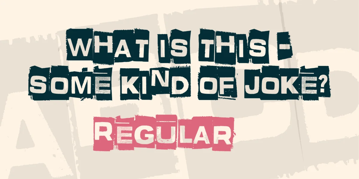 What is this - some kind of joke? Font preview 8
