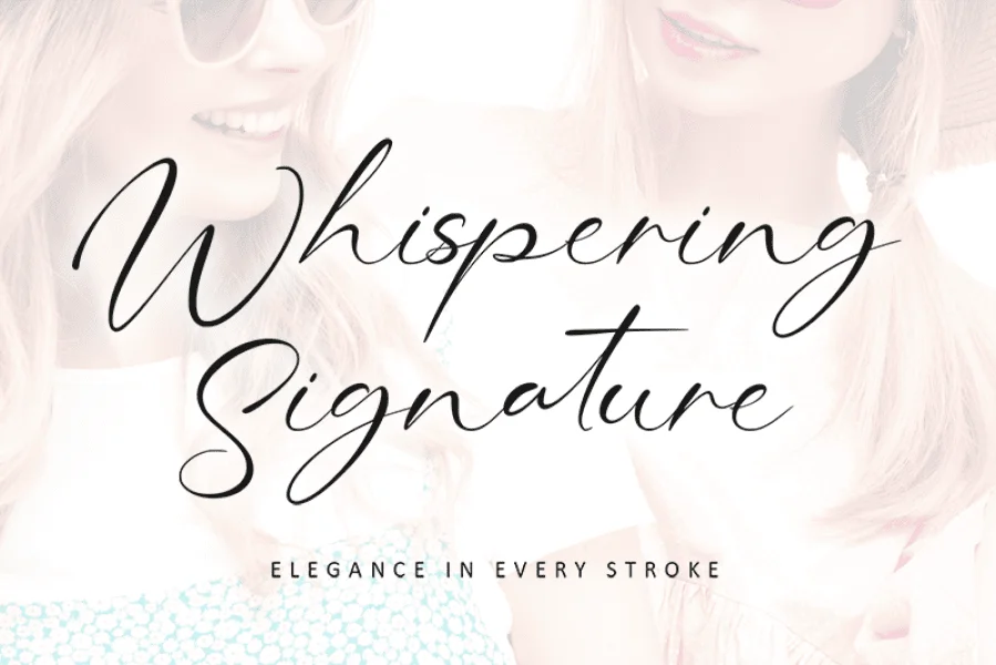 Whispering Signature-Personal use Font