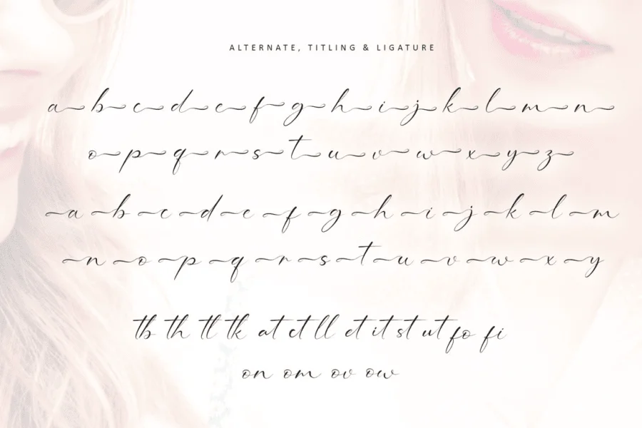 Whispering Signature-Personal use Font preview 11