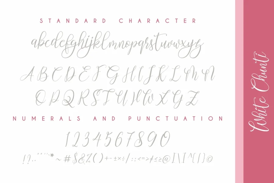 White Chunti Demo Font preview 3