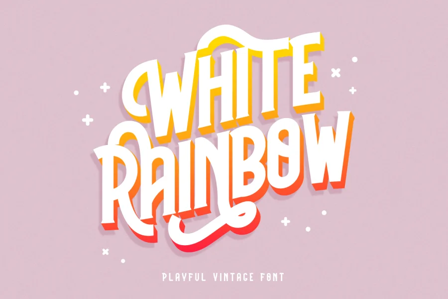 White Rainbow - Personal Use Font
