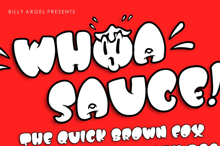 WHOA SAUCE PERSONAL USE Font preview 2