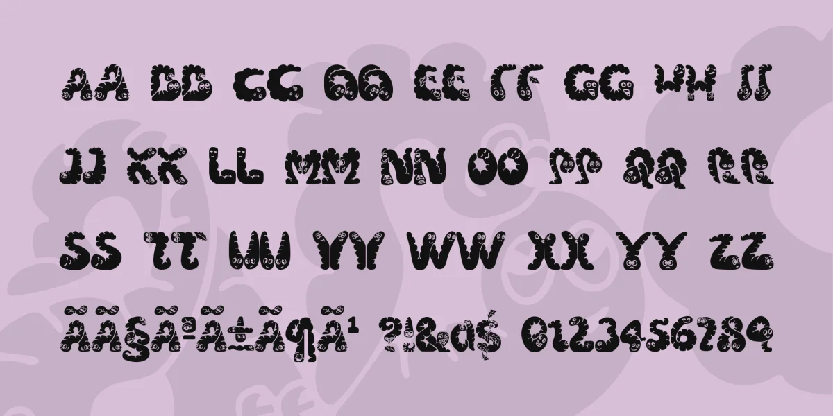 Wibbles Font preview 2