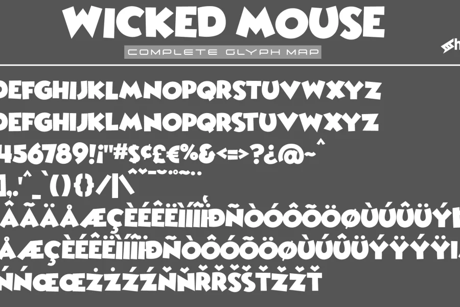 Wicked Mouse Font preview 2