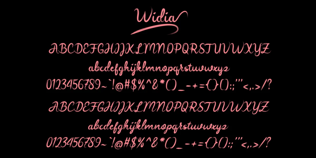 Widia Font Family preview 5