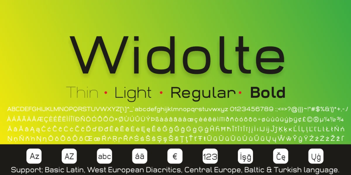 Widolte Demo Font Family