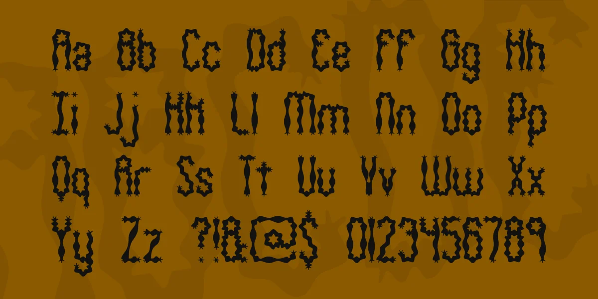 Wiggly Squiggly Font preview 2