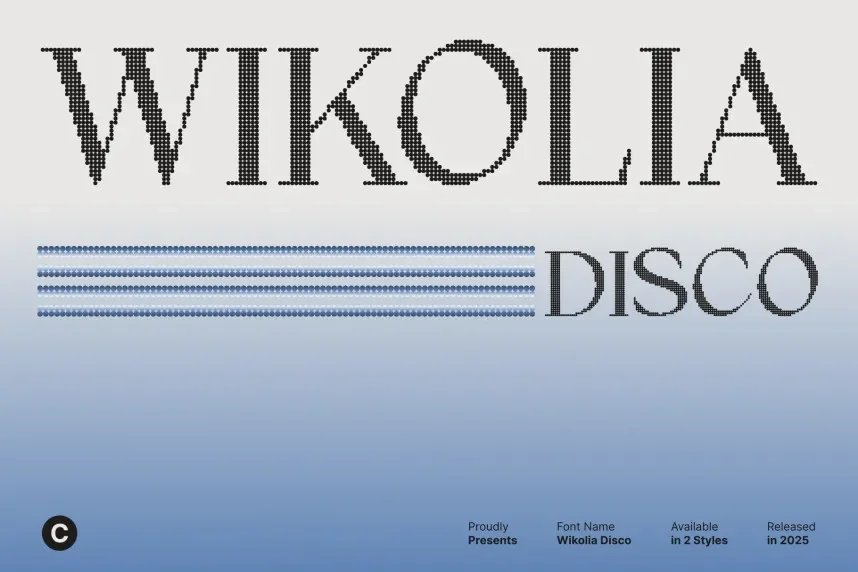 Wikolia Disco Font preview 2