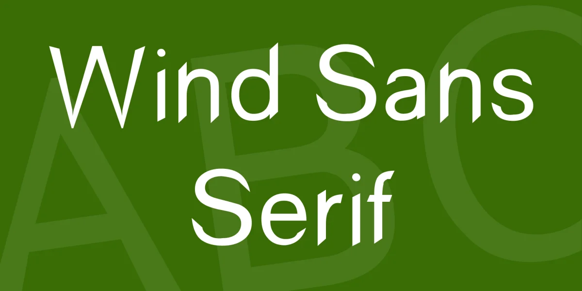 Wind Sans Serif Font