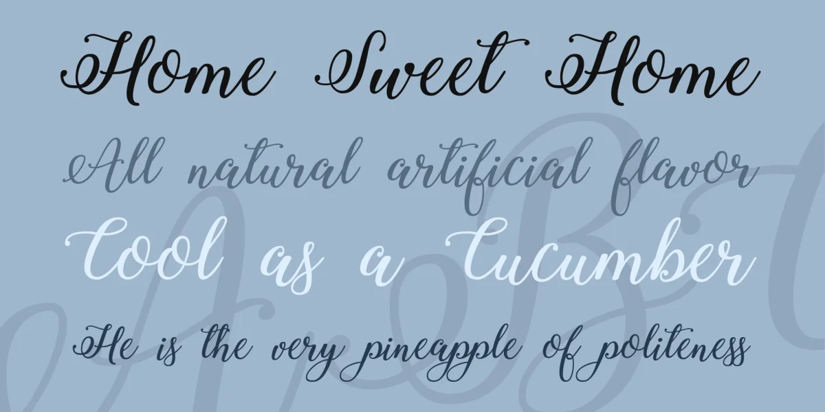 Winter Calligraphy Font preview 2