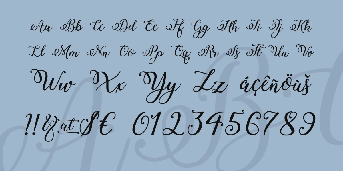 Winter Calligraphy Font preview 4