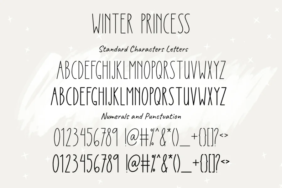 Winter Princess Font preview 2