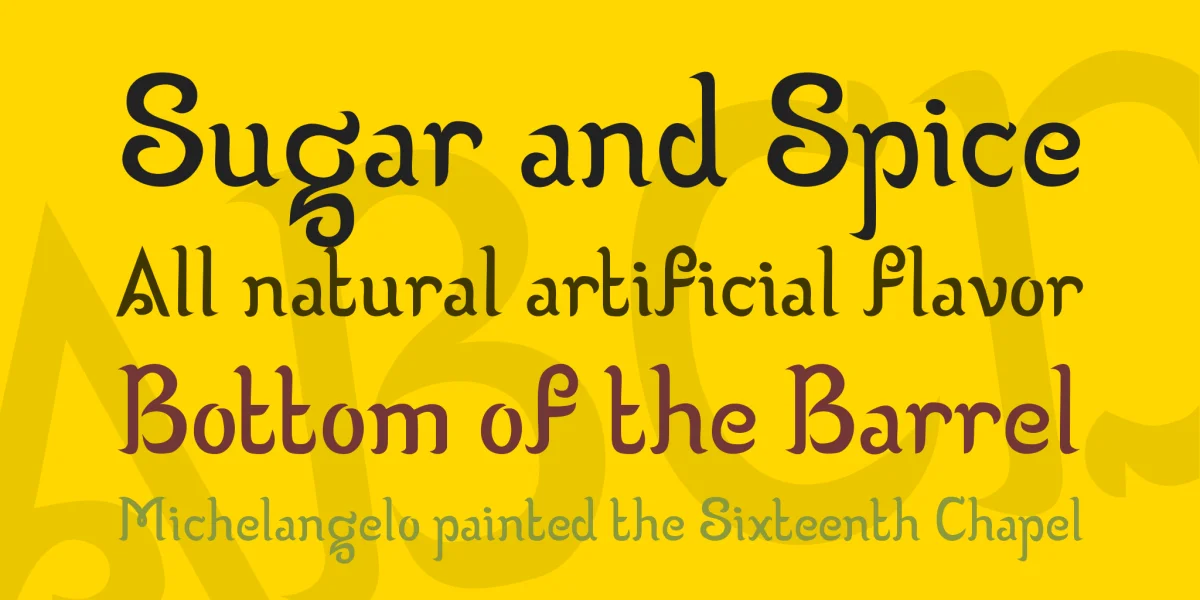 Wizzta Font preview 3