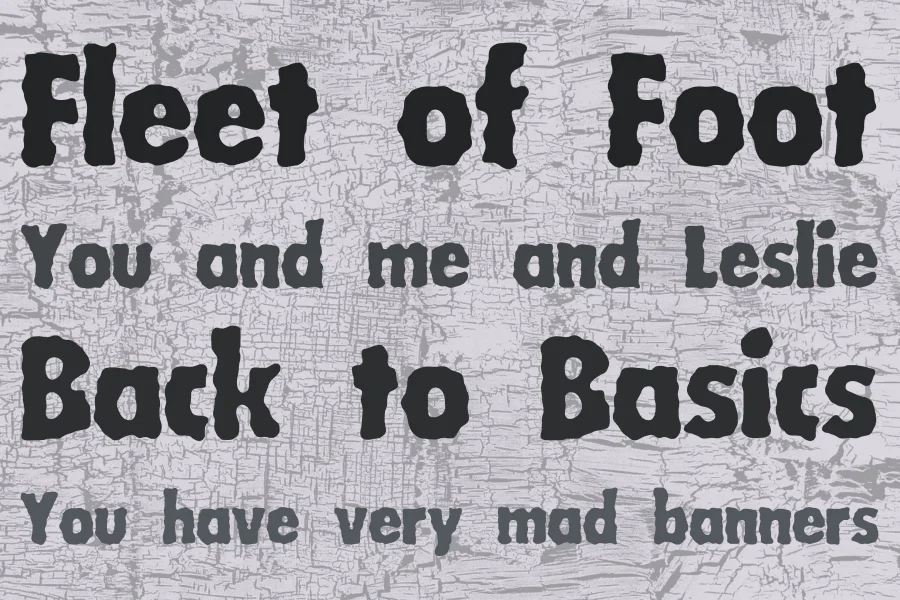 Wobbly Font preview 2