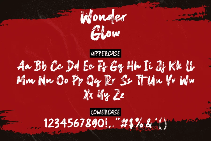 Wonder Glow Font preview 12