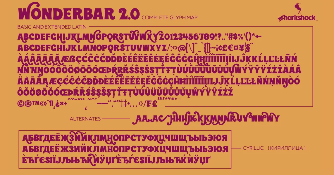Wonderbar 2.0 Font preview 2