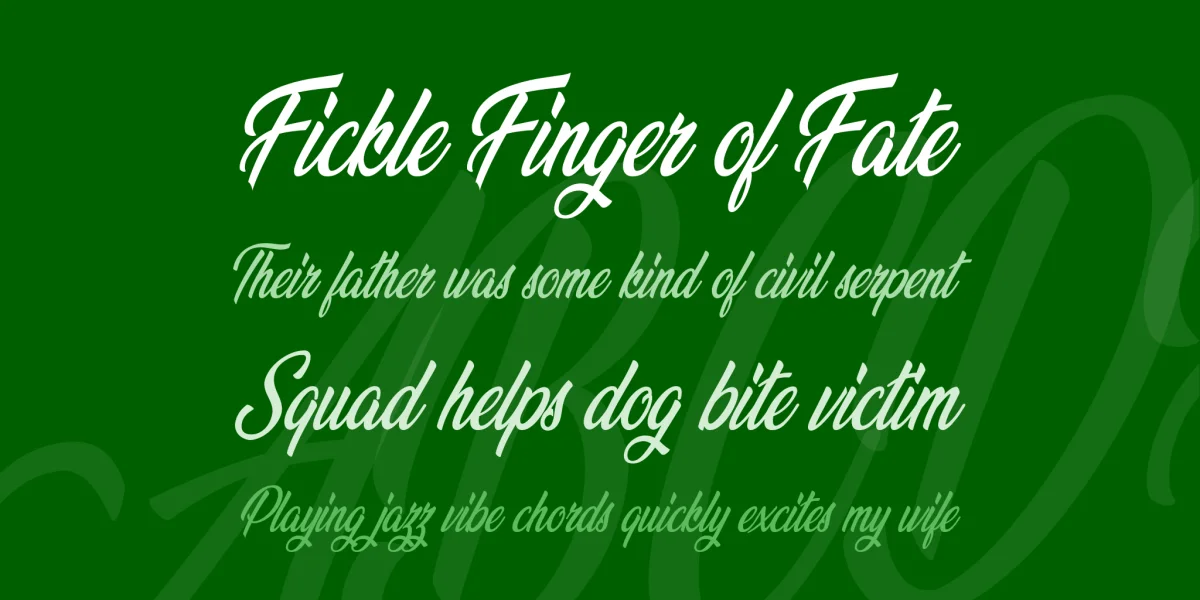 Wonderful Night Personal Use Font preview 3