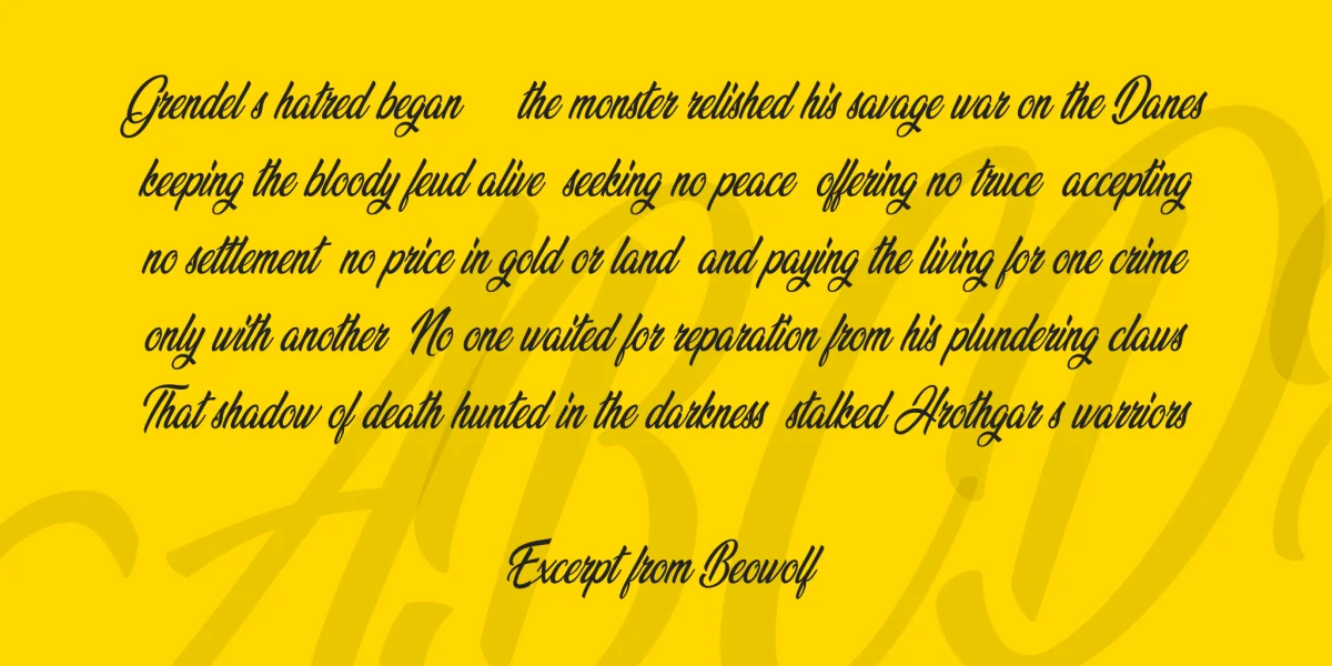 Wonderful Night Personal Use Font preview 4