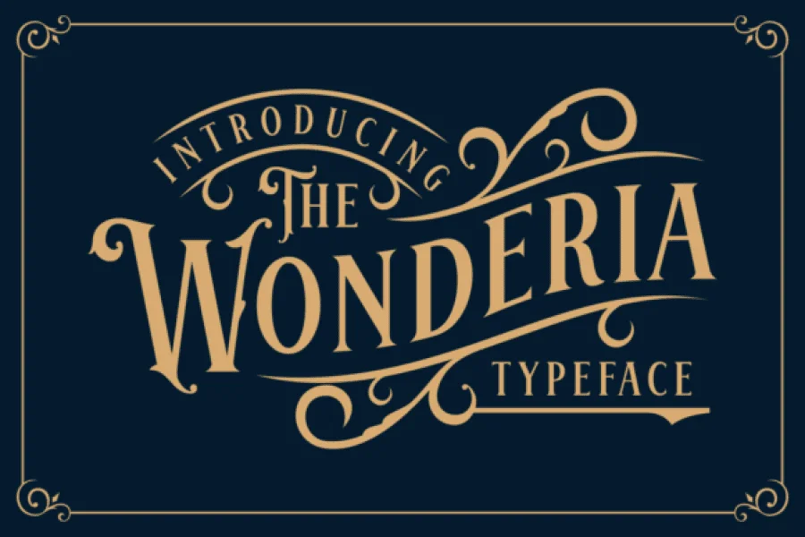 Wonderia Font preview 2