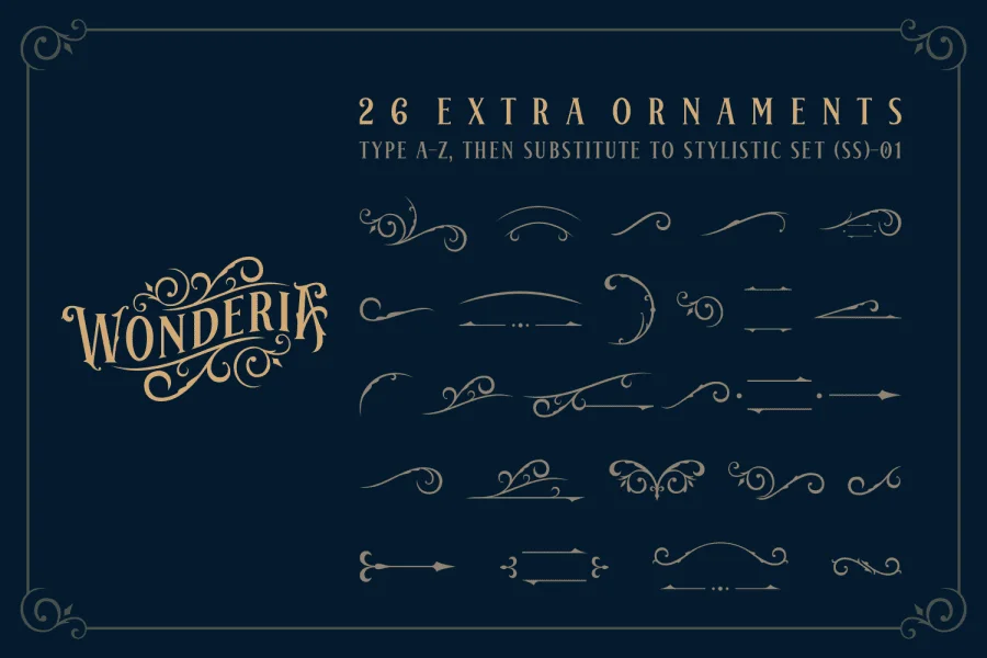 Wonderia Font preview 5