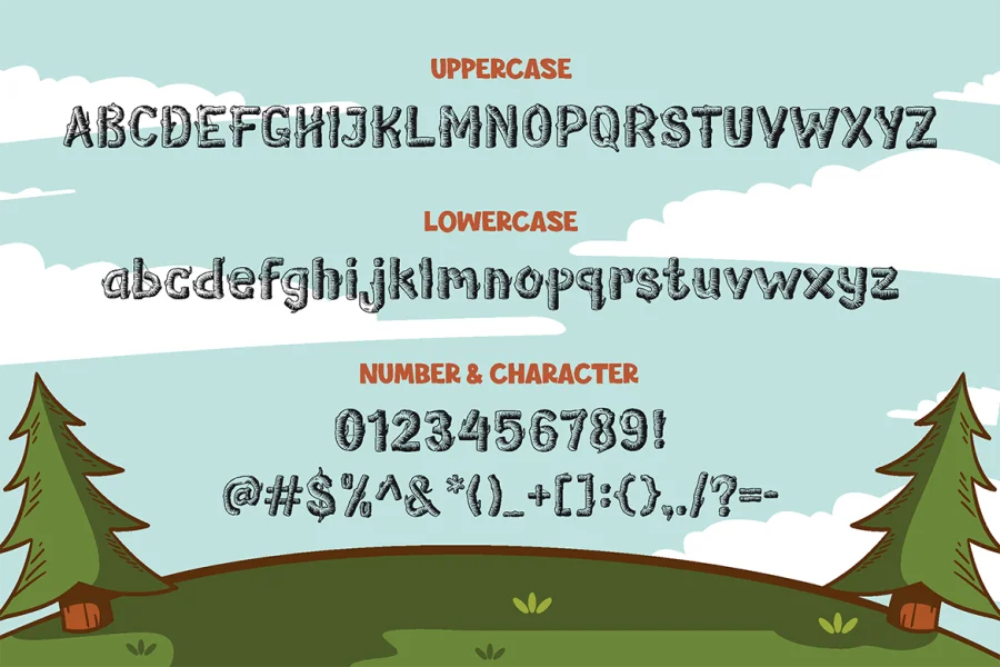 Wooden Log Font preview 4