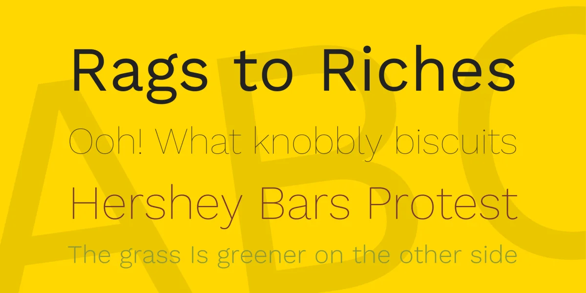 Work Sans Font Family preview 2