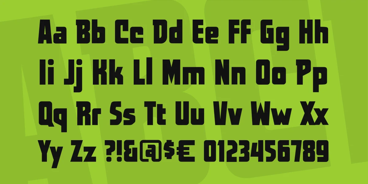 Worlds At War BB Font Family preview 3