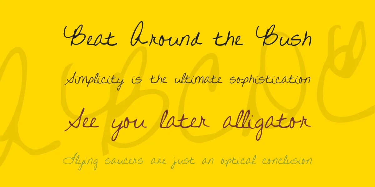 Written on His Hands Font preview 2
