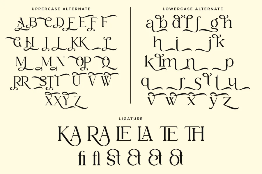 Xaviera DEMO Font preview 4