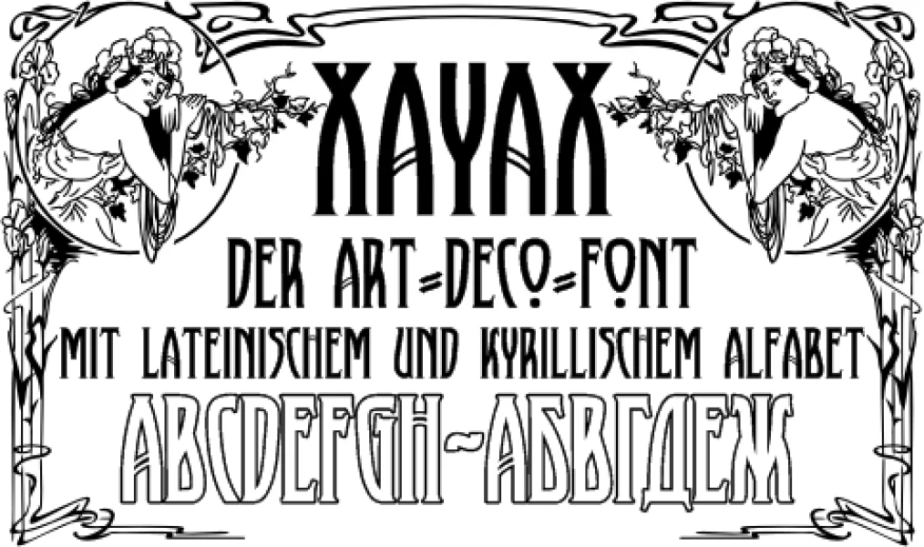 XAyax Font Family preview 3