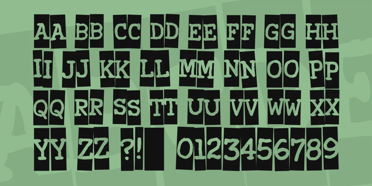 Xerography Font preview 3