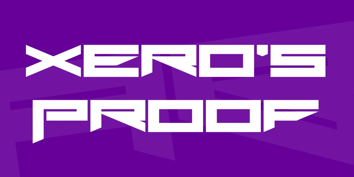 Xero's Proof Font