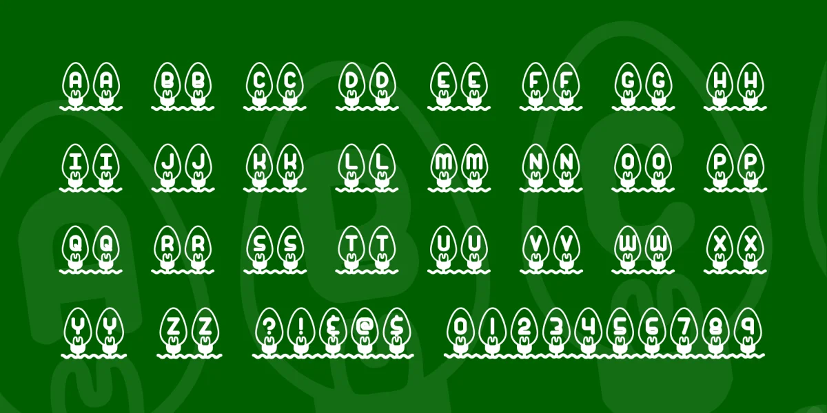 Xmas Lights BRK Font preview 2