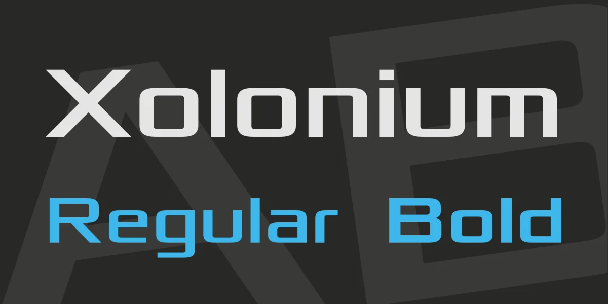 Xolonium Font Family preview 2